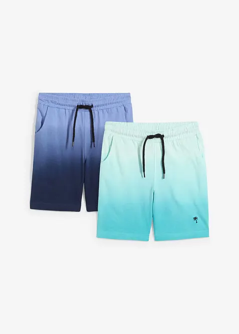Lot de 2 bermudas en molleton 100% coton, bonprix