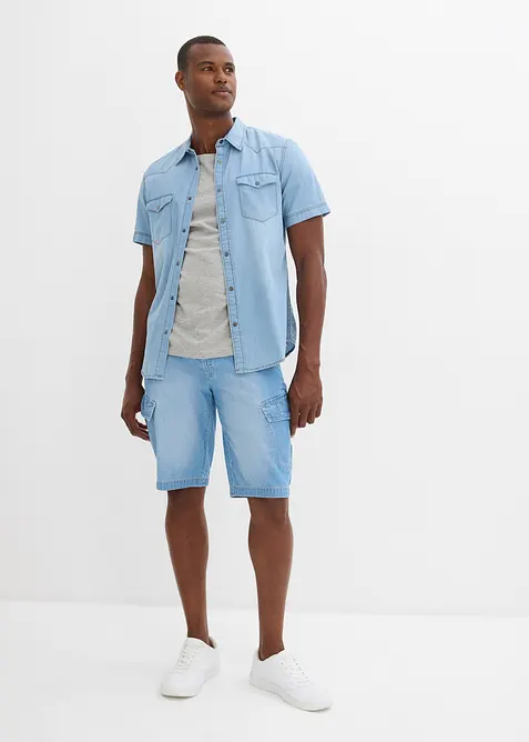 Lot de 2 bermudas loose en denim léger 100% coton, bonprix