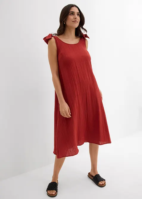 Trägerkleid aus weichem Musselin, bonprix