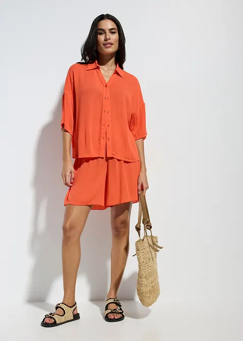 Chemisier court de plage en viscose fluide, bonprix