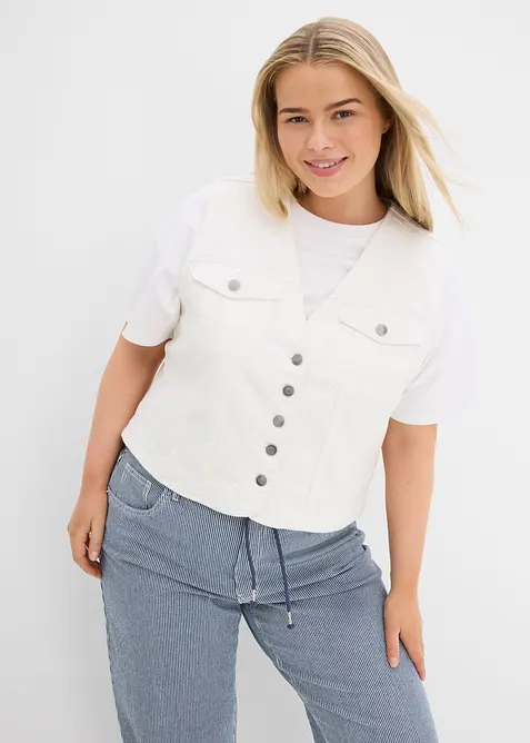 Jeansweste mit Stretch, bonprix