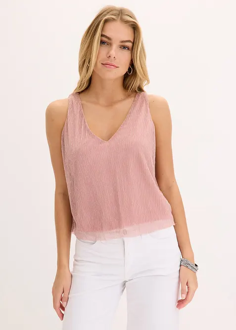 Cropped Top mit tiefem Ausschnitt, bonprix