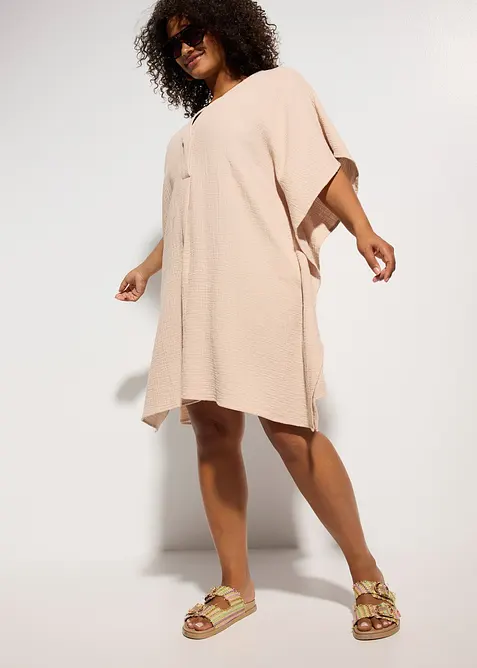 Tunique de plage en gaze de coton, bonprix