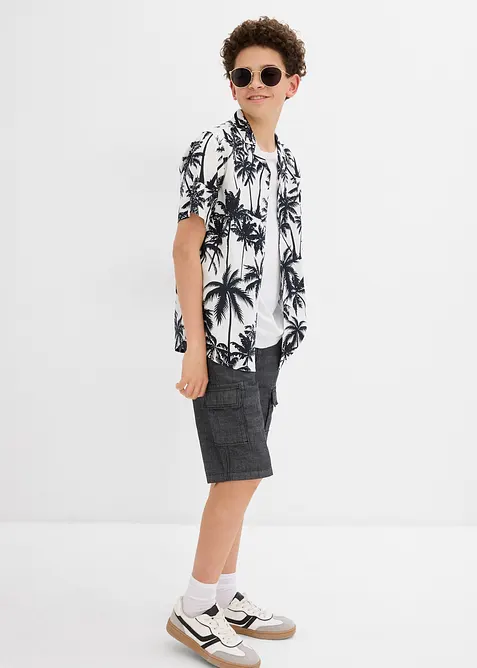 Chemise manches courtes en viscose douce, bonprix