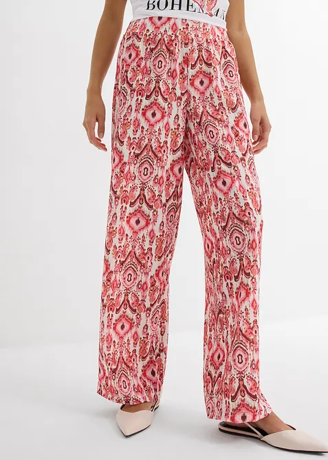 Schlupfhose aus strukturiertem Crêpe, bonprix