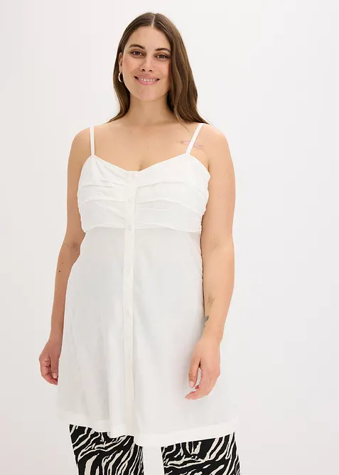 Longue blouse sans manches en viscose, bonprix