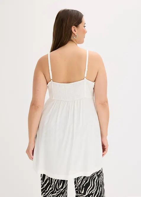 Longue blouse sans manches en viscose, bonprix