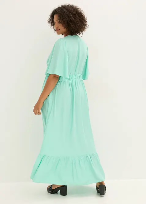 Maxi-Stufenkleid aus fließender Viskose, bonprix