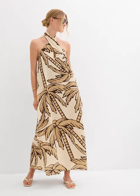 Neckholder-Kleid in A-Linie, bonprix