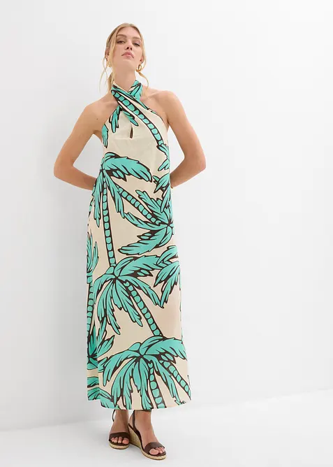 Neckholder-Kleid in A-Linie, bonprix