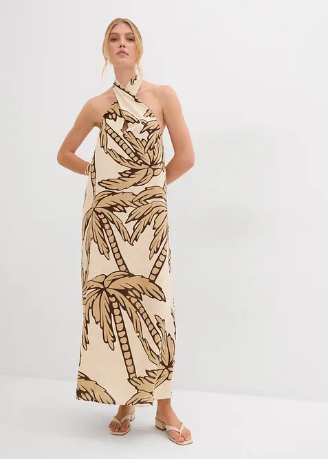 Neckholder-Kleid in A-Linie, bonprix