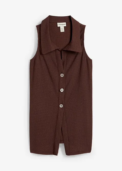 Top en crêpe texturé, bonprix