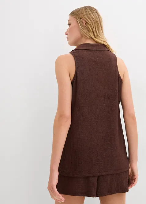 Top en crêpe texturé, bonprix