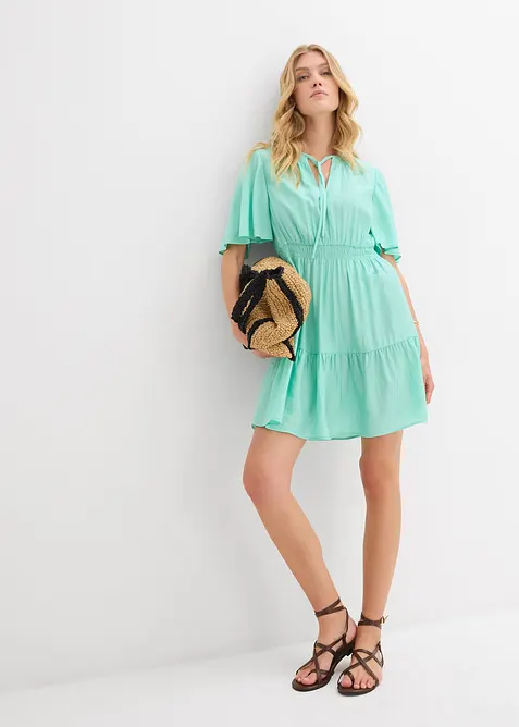 Robe courte et fluide en viscose mélangée, bonprix