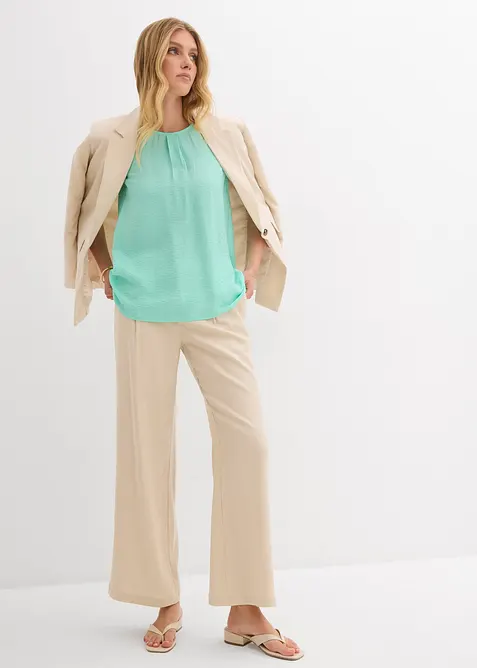 Blusentop aus fließendem Viskose-Mix, bonprix