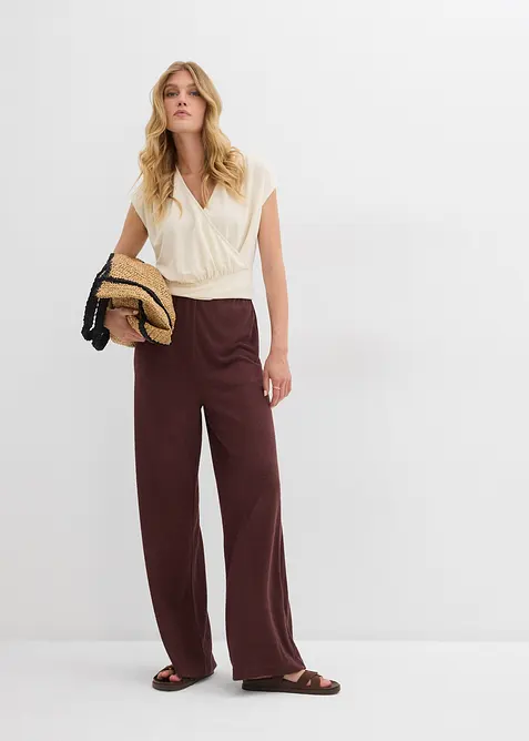 Wickelshirt aus fließendem Viskose-Mix, bonprix