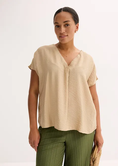 Blouse fluide en viscose mélangée, bonprix