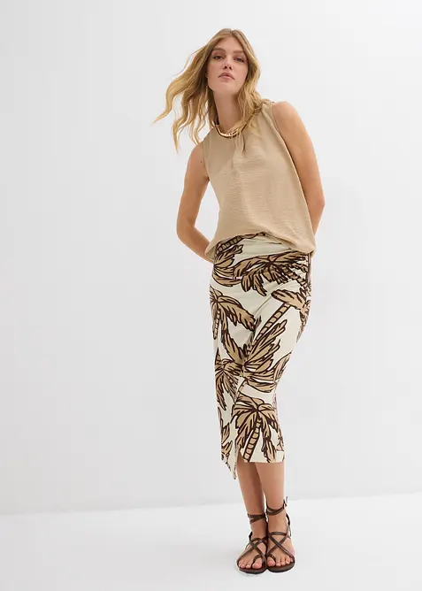 Blusentop aus fließendem Viskose-Mix, bonprix