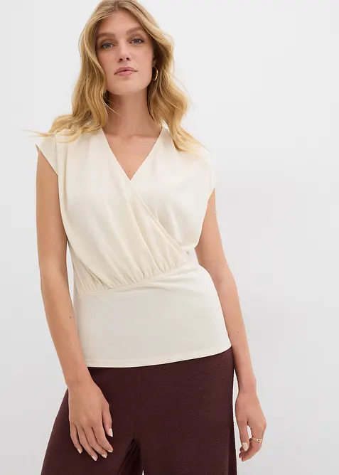 Wickelshirt aus fließendem Viskose-Mix, bonprix