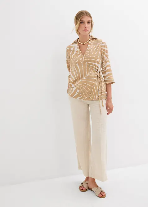 Blouse kimono aspect lin, bonprix