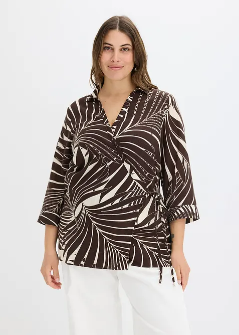 Blouse kimono aspect lin, bonprix