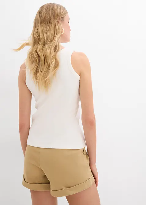 Ripp-Top mit Bio-Baumwolle (2er Pack), bonprix