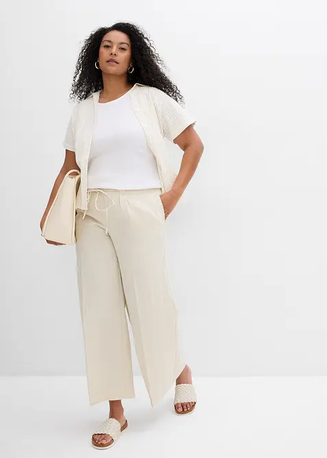 Jupe-culotte fluide en viscose mélangée, bonprix