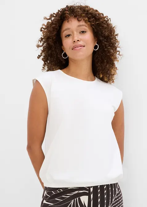 Shirt mit elastischem Bündchen, bonprix