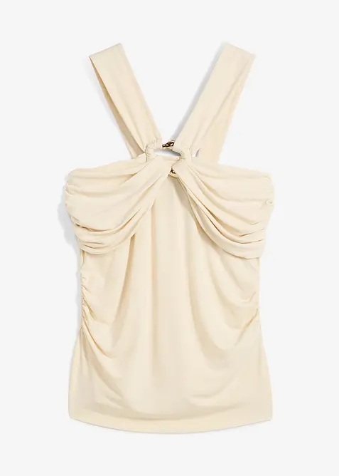 Top dos nu avec boucle en métal martelé, bonprix