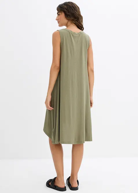 Jerseykleid  mit Schnürung, bonprix