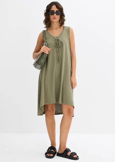 Jerseykleid  mit Schnürung, bonprix