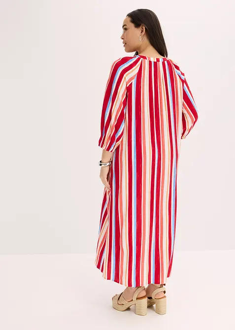Robe caftan rayée en viscose texturée, bonprix