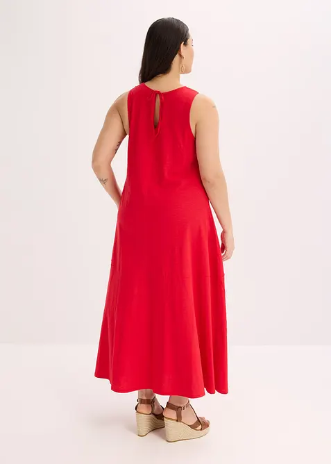 Robe longue 100% coton à bretelles, bonprix