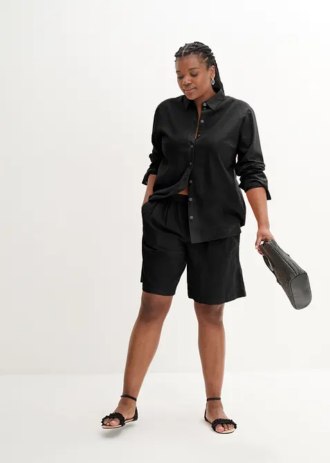 Bermuda en mélange lin et coton, bonprix