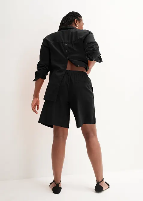 Bermuda en mélange lin et coton, bonprix