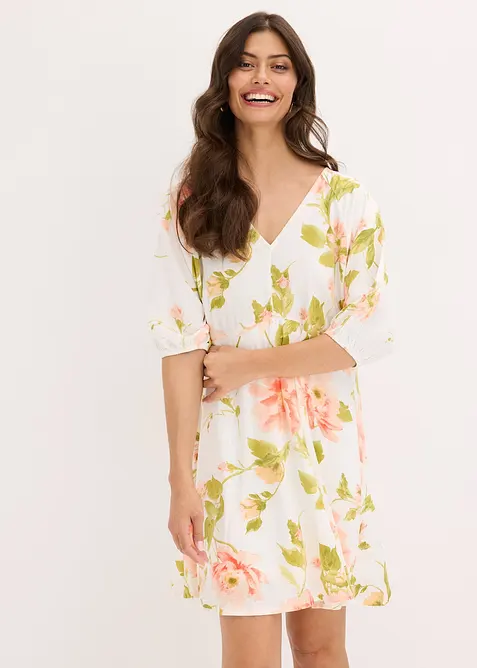 bedrucktes Tunika-Kleid aus fließender Viskose, bonprix