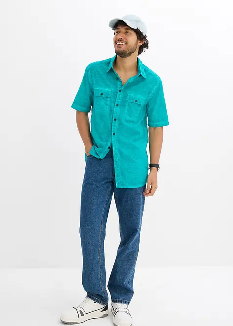 Chemise manches courtes aspect délavé, bonprix