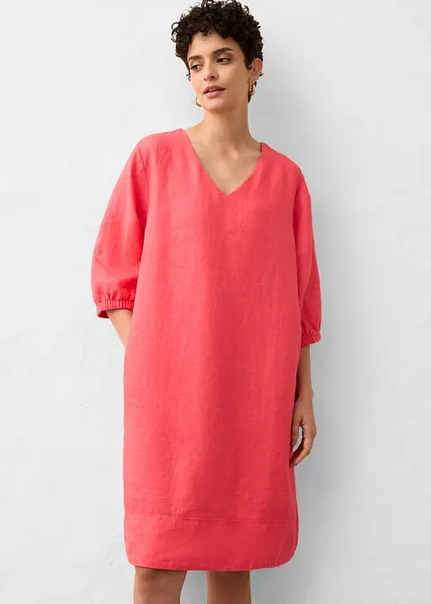 Kleid aus reinem Leinen, 3/4 Arm, bonprix