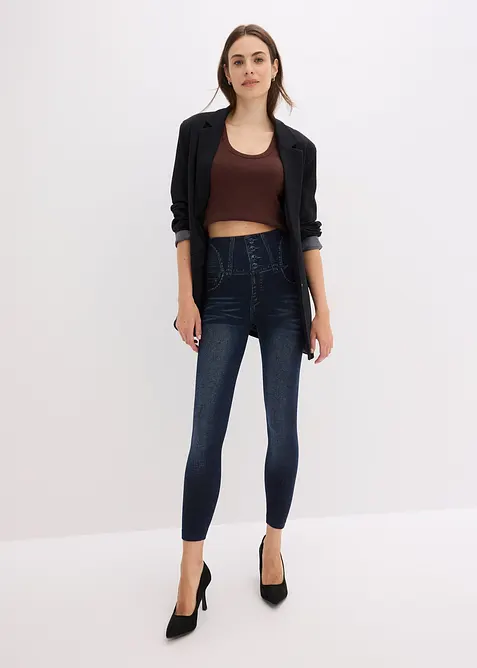 Shape Seamless Strumpfleggings Jeansoptik mit starker Formkraft, bonprix