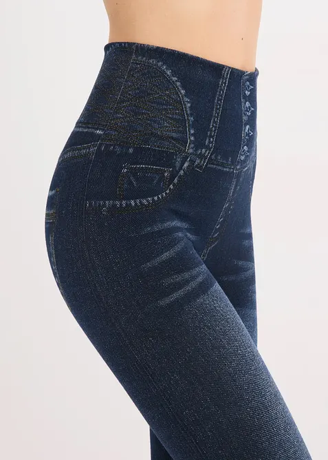 Shape Seamless Strumpfleggings Jeansoptik mit starker Formkraft, bonprix