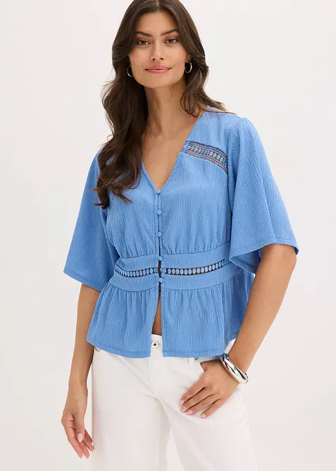 Tunika-Shirt mit Spitze, bonprix