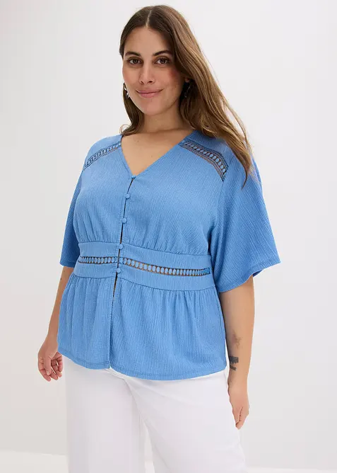 Tunika-Shirt mit Spitze, bonprix