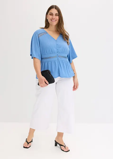 Tunika-Shirt mit Spitze, bonprix