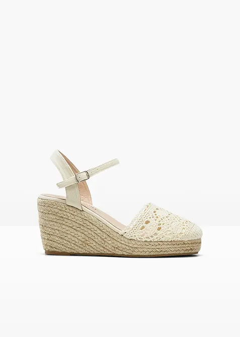 Keilpumps in H&auml;kel-Optik, bonprix