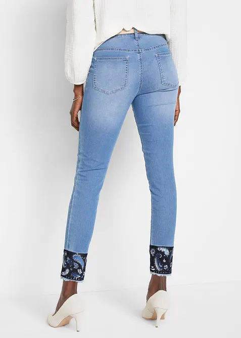 Jean slim extensible, taille mi-haute, bonprix