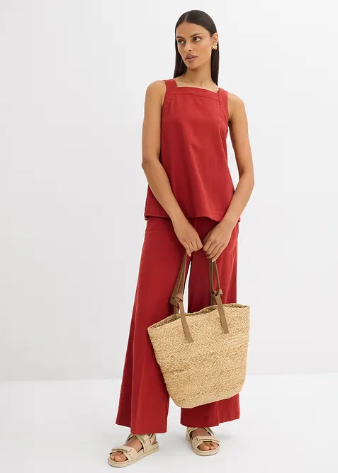 Blusentop mit Bindedetail hinten aus Viskose-Mix, bonprix