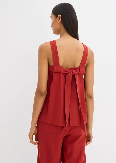 Blusentop mit Bindedetail hinten aus Viskose-Mix, bonprix