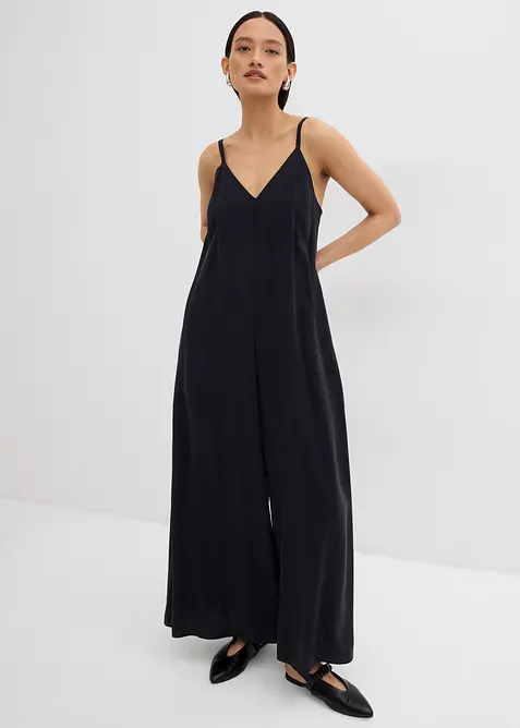 Combinaison en viscose m&eacute;lang&eacute;e &agrave; bretelles r&eacute;glables, bonprix