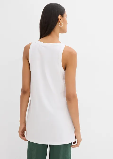 Top long en coton extensible, bonprix