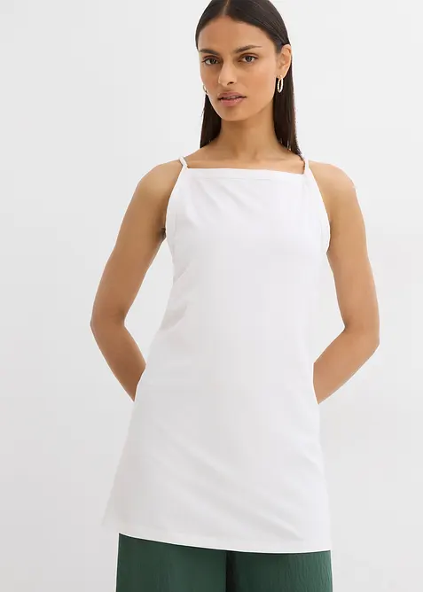 Top long en coton extensible, bonprix